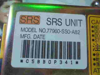 Airbagsensor Airbagsteuergerät Honda Prelude IV 77960SS0A82 SRS 77960-SS0-A82