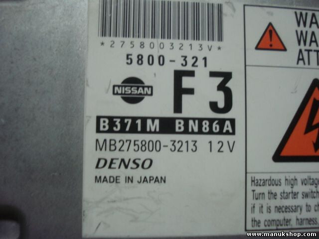 Motorsteuergerät Nissan Almera Tino N16(2000–2006) DENSO MB2758003213 B371MBN86A