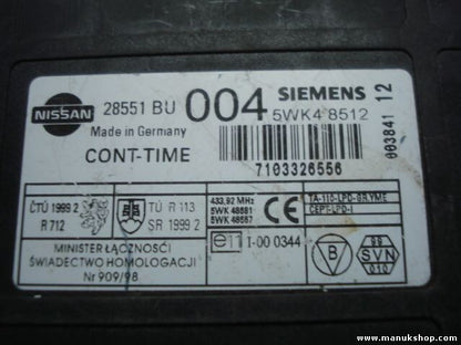 Steuergerät Zentralverriegelung Nissan Almera Tino 28551BU004 5WK48512 5WK48687