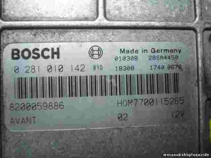 Motorsteuergerät Renault Master 1.9 12V 2001 8200059886 HOM7700115265 0281010142