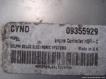 Motorsteuergerät  Opel Astra G Vectra B Zafira A CSSJ 09355929 HSFI-C