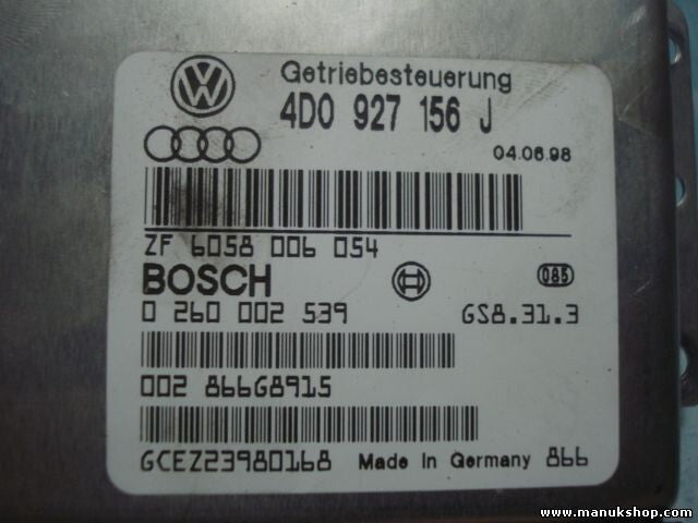 Getriebesteuerung Audi A8 S8 GS8313 4D0927156J 0260002539 ZF6058006054
