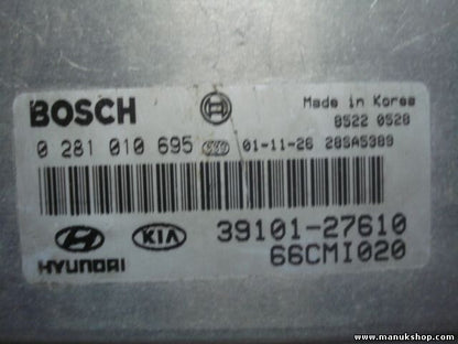 Motorsteuergerät Hyundai Matrix 3910127610 39101-27610 66CMI020 BOSCH 0281010695