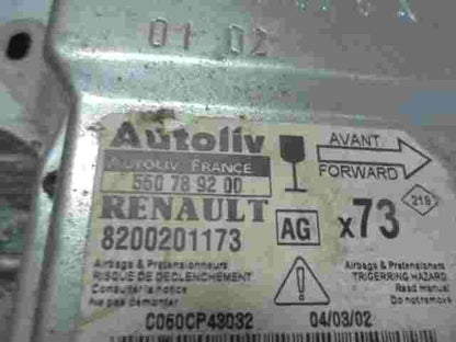 Airbagsensor Airbagsteuergerät Renault Vel Satis AG 8200201173 550789200