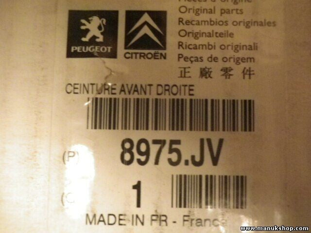 Sicherheitsgurt Gurt Citroen Peugeot 8975JV 8975.JV