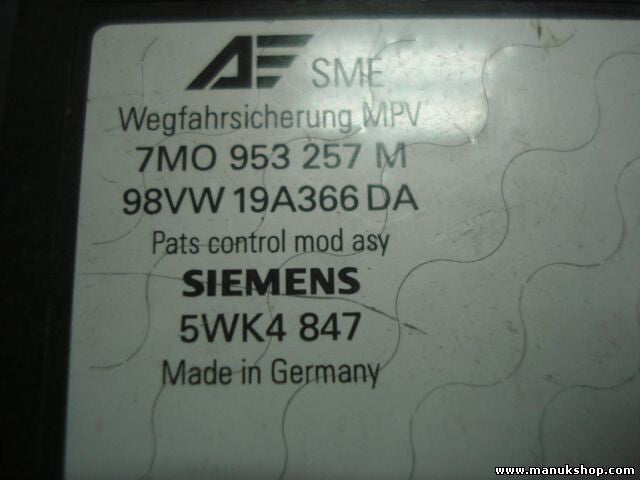 Steuergerät Wegfahrsperre VW Volkswagen 7M0953257M 7M0 953 257 M 98VW19A366DA