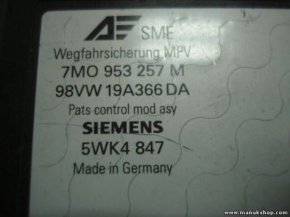 Steuergerät Wegfahrsperre VW Volkswagen 7M0953257M 7M0 953 257 M 98VW19A366DA
