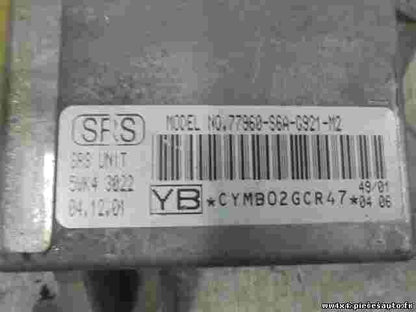 Airbagsensor Airbagsteuergerät Honda Civic 2000 77960S6AG921M2 5WK43022