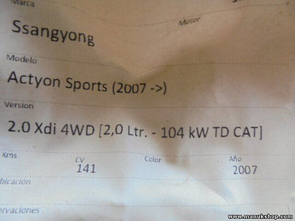 Wasserkühler SsangYong Actyon Sports 2.0 2007 2131009250 21310-09250 07012701
