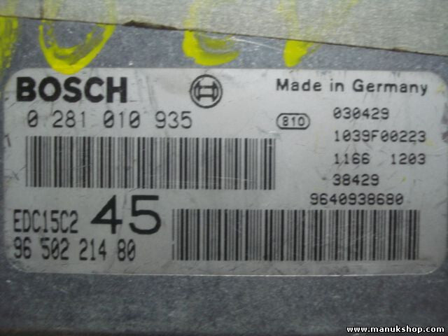 Motorsteuergerät Peugeot 307 EDC15C245 9650221480 96 502 214 80 BOSCH 0281010935