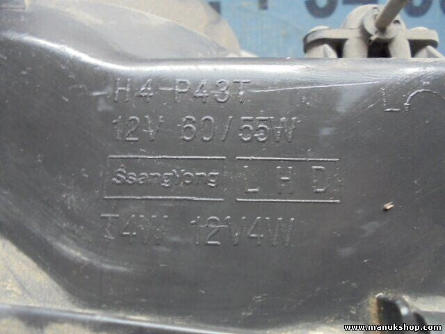 Scheinwerfer rechts SsangYong Musso Korando (K4) Family 2.5 D 1988 - 1997 9D14