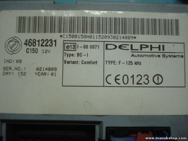 Zentralsteuergerät Fiat Punto Doblo 1.3 46812231 0046812231 DELPHI IND.09