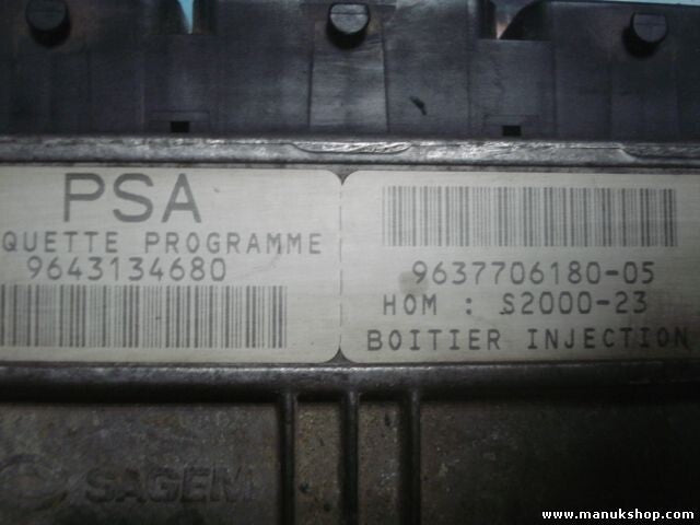 Motorsteuergerät Peugeot 206 SAGEM PSA 9643134680 9637706180-05 HOM S2000-23