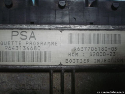 Motorsteuergerät Peugeot 206 SAGEM PSA 9643134680 9637706180-05 HOM S2000-23