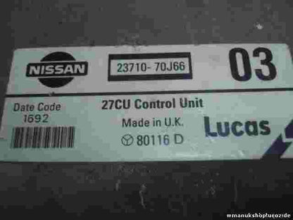 Motorsteuergerät Nissan Primera 2.0 23710-70J66 2371070J66 27CU LUCAS 80116D