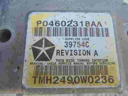 Airbagsensor Airbagsteuergerät  Chrysler 300 P04602318AA 39784C TMH2490W0236