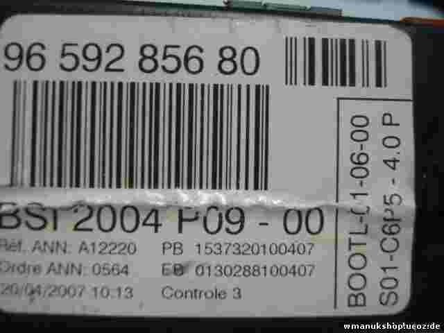 BSI Sicherungskasten Citroen Peugeot 2004 P09-00 9659285680 0015488140705