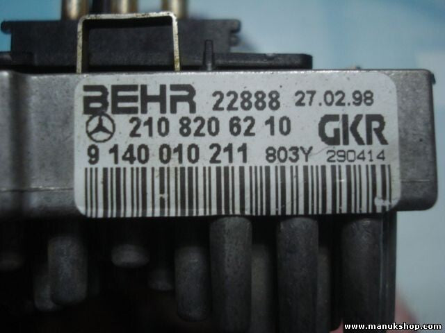 Widerstand Heizung Mercedes-Benz 2108206210 BEHR 9140010211 GKR 17156