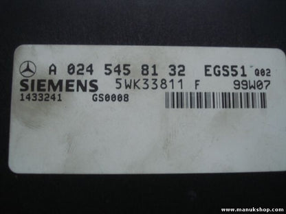 Getriebesteuerung Mercedes-Benz CLK A0245458132 SIEMENS 5WK33811F
