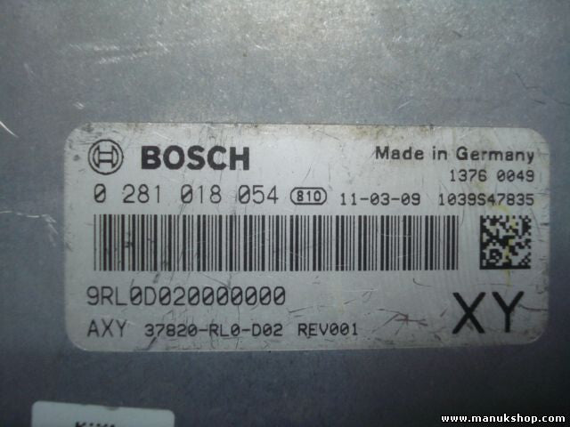 Motorsteuergerät Honda Accord 08-2012 37820RL0D02 F01G00307V 10920 0281018054