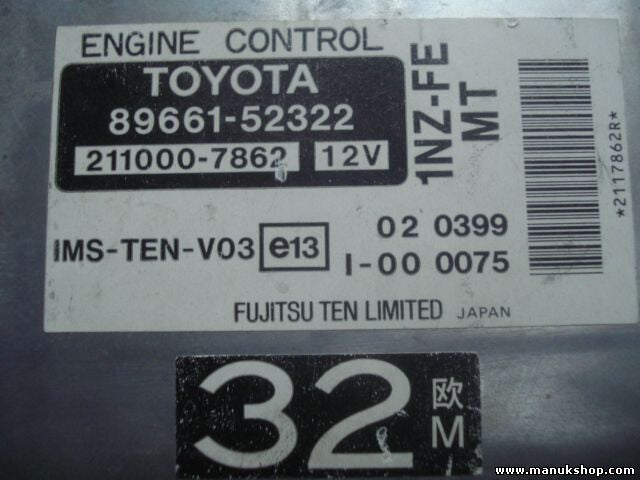 Motorsteuergerät Toyota Yaris Verso 8966152322 2110007862 IMS-TEN-V03