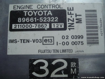 Motorsteuergerät Toyota Yaris Verso 8966152322 2110007862 IMS-TEN-V03