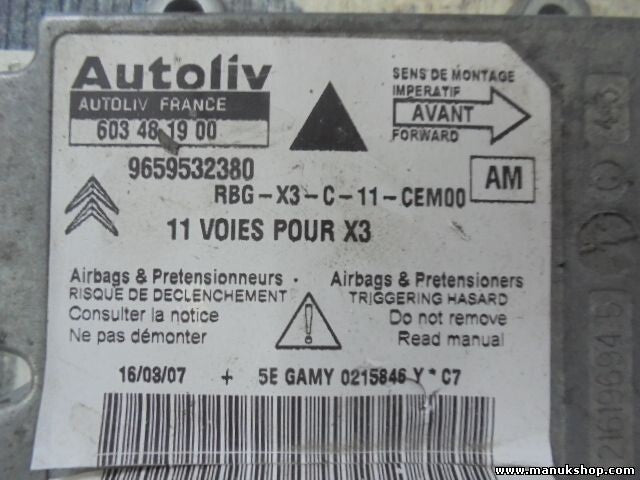 Airbagsensor Airbagsteuergerät Citroen C 5 (AM) 9659532380 603481900
