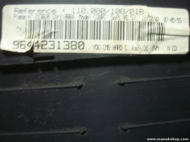 Kombiinstrument Tacho Peugeot 406 9644231380 VDO 110080108018 110 080/108/018