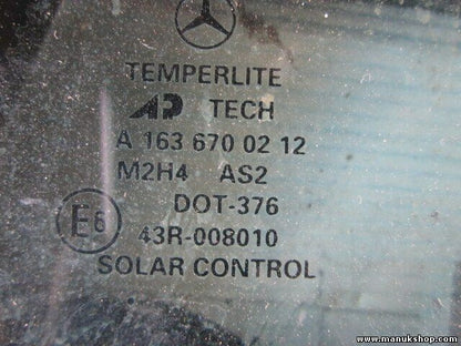 Dreieckscheibe Seitenscheibe hinten rechts Mercedes W163 A1636700212 43R008010