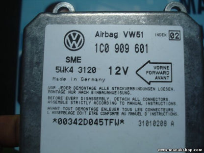 Airbagsensor Airbagsteuergerät VW Seat Skoda 1C0909601 INDEX 02 SIEMENS 5WK43120