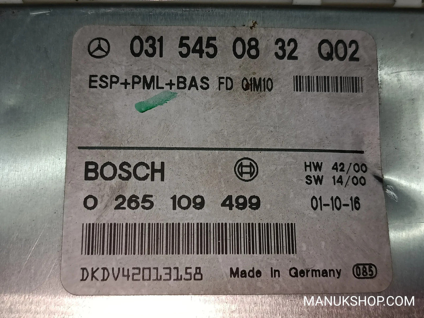 Steuergerät Mercedes-Benz W210 0315450832 Q02 FD01M10 0265109499 HW4200 SW1400