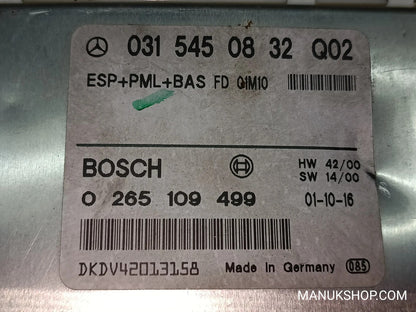 Steuergerät Mercedes-Benz W210 0315450832 Q02 FD01M10 0265109499 HW4200 SW1400