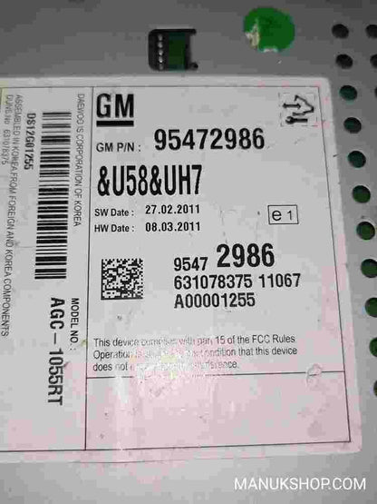 Multi-Info-Display Radio Chevrolet Aveo Sonic Cobalt Daewoo 95472986 AGC1055RT