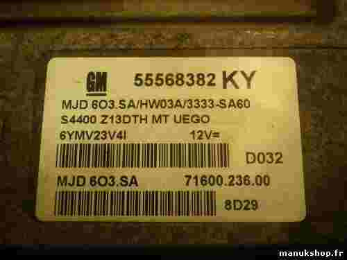Motorsteuergerät Corsa 1.3 CDTi Z13DTH 55568382 KY 55568382KY MJD6O3SA 6YMV23V4I