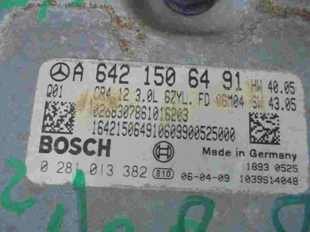 Motorsteuergerät Mercedes-Benz W164 A6421506491 12 3.0L 6ZYL FD06M04 0281013382