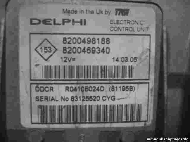 Motorsteuergerät Renault Megane II 1.5 8200498188 8200469340 DDCR R0410B024D
