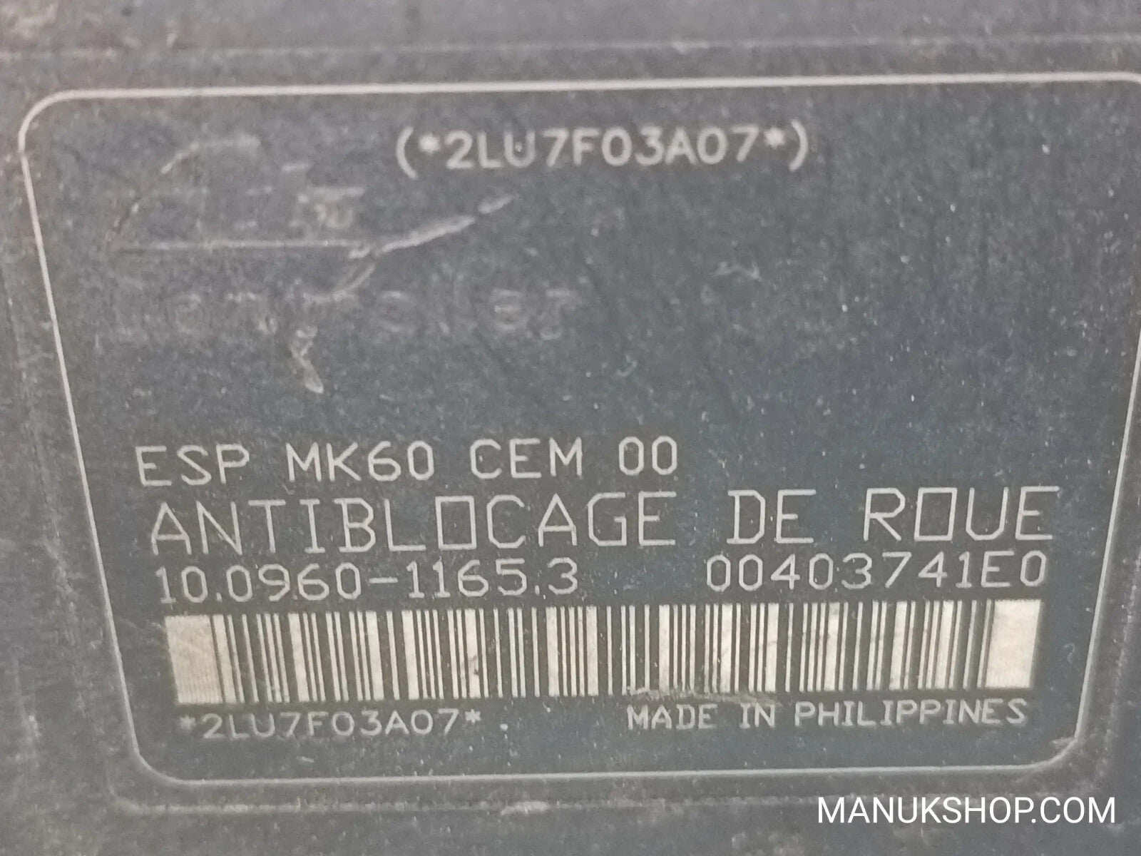 ABS Hydraulikblock Citroen C5 2LU7F03A07 10096011653 10.0960-1165.3 00403741E0