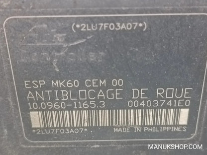 ABS Hydraulikblock Citroen C5 2LU7F03A07 10096011653 10.0960-1165.3 00403741E0