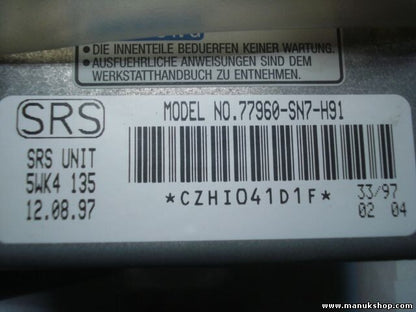 Airbagsensor Airbagsteuergerät  Rover 600 RH Honda 77960SN7H91 5WK4135