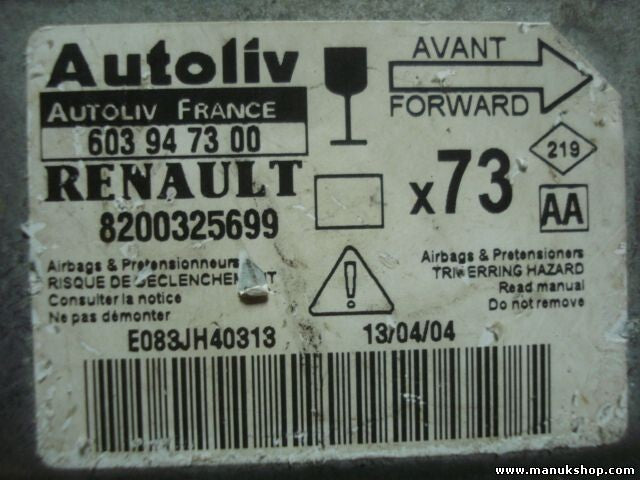 Airbagsensor Airbagsteuergerät Renault Vel Satis 2004 (AA) 8200325699