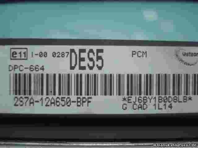 Motorsteuergerät  Ford Mondeo III 2.0 2002 2S7A12A650BPF 2S7A-12A650-BPF DES5