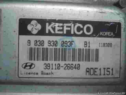 Motorsteuergerät Hyundai Accent KEFICO  3911026640 ADE1I51 9030930093F B1 118308
