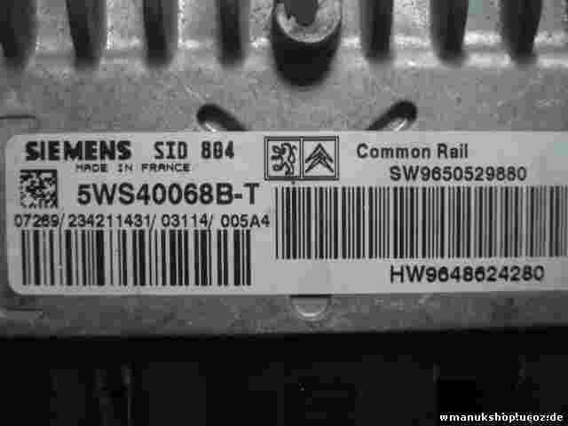 Motorsteuergerät Citroen C3 1.4 SW9650529880 9650529880 HW9648624280 5WS40068B-T