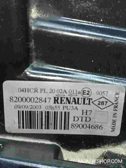 Scheinwerfer rechts Renault Laguna II 8200002847 8200 002 847 H7 DTD 89004686