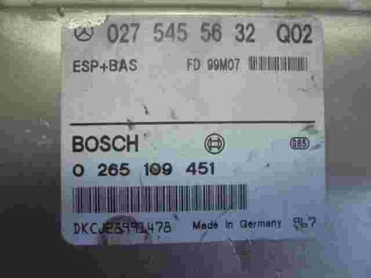 ETS ABS Steuergerät Mercedes E W210 0275455632 Q02 FD99M07 BOSCH 0265109451