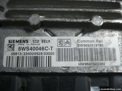 Motorsteuergerät Citroen Xsara 5WS40046C-T SW9650518180 HW9647423380 5WS40046CT