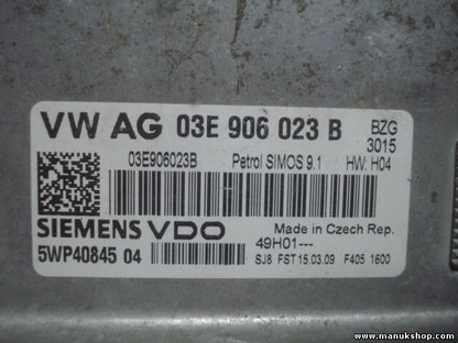 Motorsteuergerät VW Polo IV 9N3 Simos 9.1 03E906023B SIEMENS VDO 5WP4084504