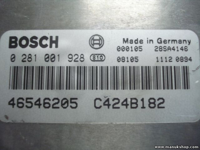 Motorsteuergerät Fiat Bravo 1.9JTD 46546205 C424B182 0046546205 BOSCH 0281001928