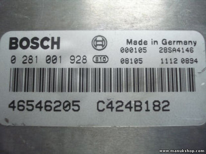 Motorsteuergerät Fiat Bravo 1.9JTD 46546205 C424B182 0046546205 BOSCH 0281001928