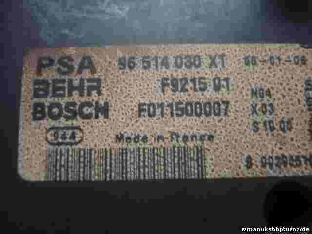 Klimabedienteil Citroen Xsara Picasso PSA 96514030XT BOSCH BEHR F011500007